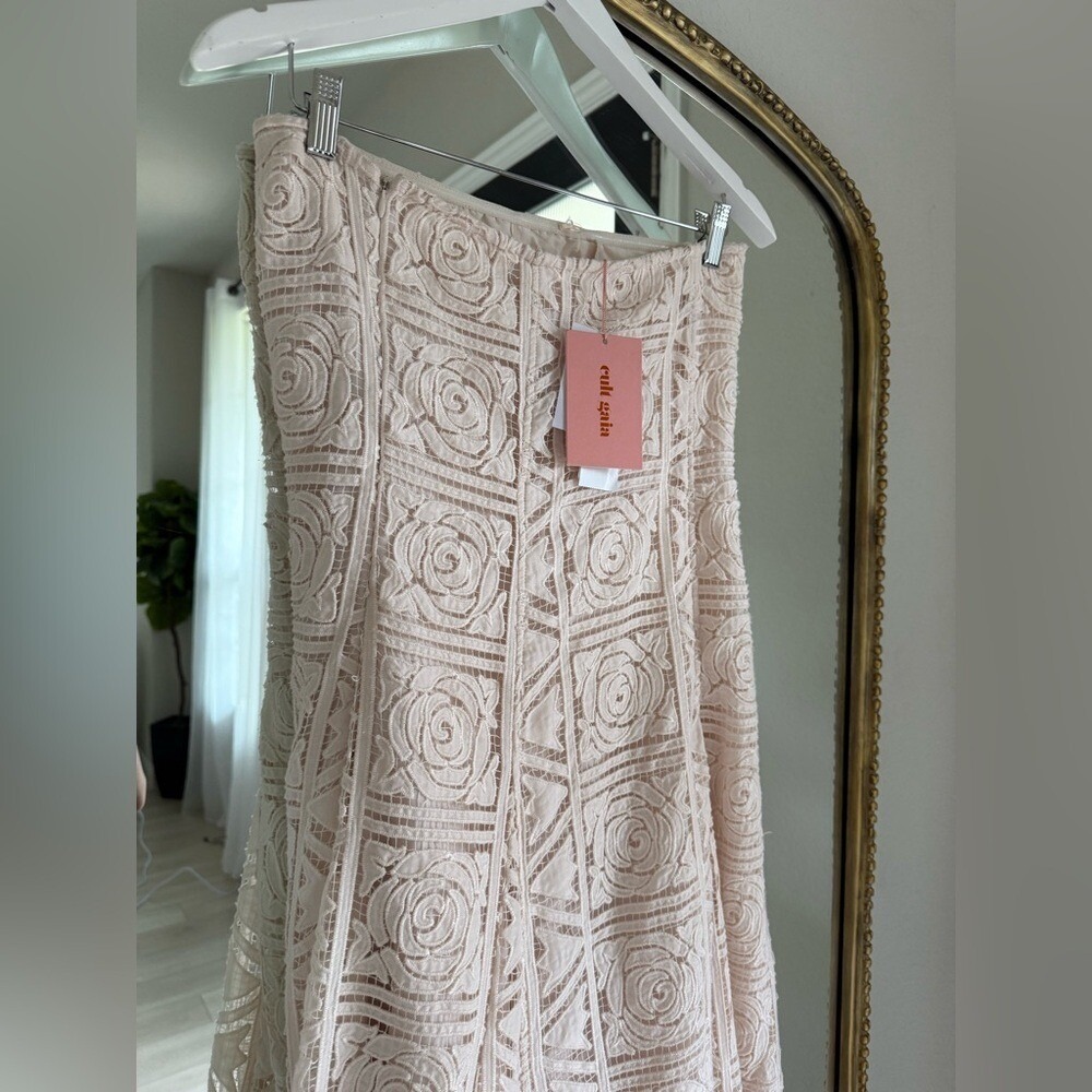 Cult Gaia Solia Floral Lace Maxi Dress In Gardenia - Picture 12 of 13